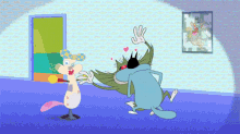 Oggy And The Cockroaches Hearts GIF - Oggy And The Cockroaches Hearts Kiss GIFs