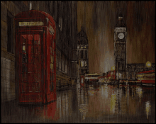 Rainy Days Red Phone Box GIF - Rainy Days Red Phone Box Big Ben GIFs