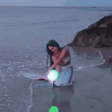 tiktok the wandering mermaid mermaid mystical green hair