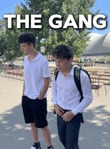 a poster for the gang shows two boys walking