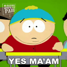 Yes Maam Eric Cartman GIF - Yes Maam Eric Cartman South Park GIFs