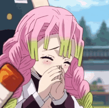 mitsuri demon slayer sneeze anime cute