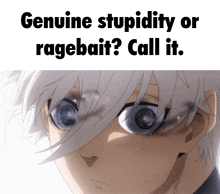 genuine stupidity or ragebait ? call it written on a white background