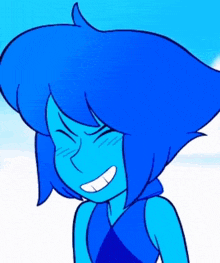 lapis lazuli from steven universe is laughing and smiling
