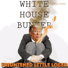 Donald Trump Bunker President Scared GIF - Donald Trump Bunker President Scared Loser GIFs