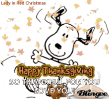 Snoopy Thanksgiving Happy Thanksgiving GIF