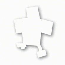 a silhouette of a person with a blue background