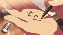 君の名は　きみのなは GIF - Kimi No Nawa Your Name Writing On Palms GIFs
