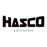 a hasco skateboard logo is shown on a white background