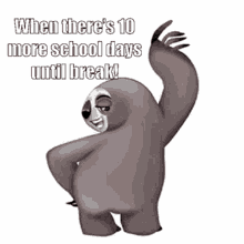 Sloth Dancing Sloth GIF - Sloth Dancing Sloth When Theres10more Days GIFs