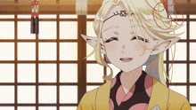 a girl with blonde hair and a crown on her head