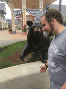 Bear Statue GIF - Bear Statue Handshake GIFs