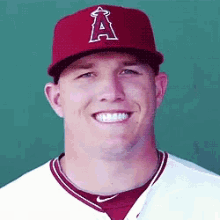 mike trout los angeles angels smile