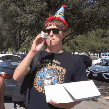 Blowing Party Horn Danny Mullen GIF