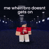 a cartoon character with a lightning mcqueen shirt on is dancing in a dark room .