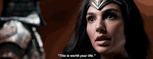 Justice League Wonder Woman GIF - Justice League Wonder Woman This Is Worth Your Life GIFs