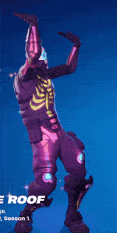 a skeleton is dancing in a video game called roof