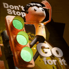 a sign that says do n't stop on it