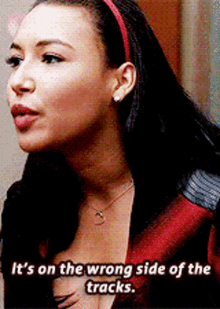 Glee Santana Lopez GIF - Glee Santana Lopez Its On The Wrong Side Of The Tracks GIFs