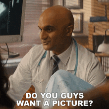 Do You Guys Want A Picture Dr Norman Skapoli GIF - Do You Guys Want A Picture Dr Norman Skapoli Shining Vale GIFs