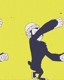 a cartoon of a monkey with the word jet in the upper right corner