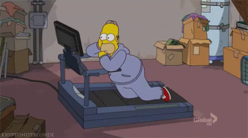Chillin GIF - Simpsons Homer Work Out GIFs