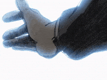 a drawing of a person 's hand reaching out towards something