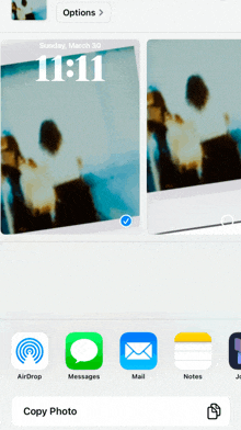 a screenshot of an app that says options on the top left
