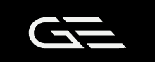 a black background with a white letter ed on it