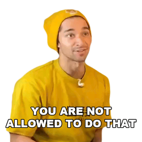 You Are Not Allowed To Do That Wil Dasovich Sticker - You Are Not Allowed To Do That Wil Dasovich Wil Dasovich Superhuman Stickers
