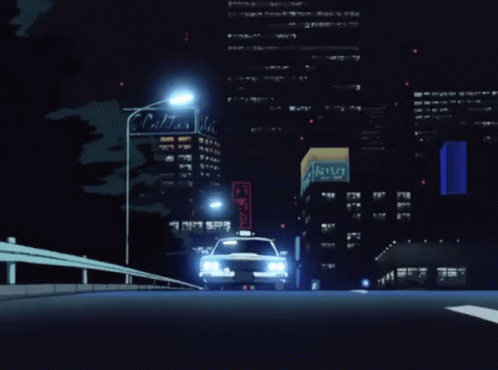 1980s Anime Night City GIF | GIFDB.com