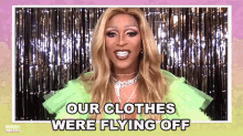 Our Clothes Were Flying Off Tynomi Banks GIF - Our Clothes Were Flying Off Tynomi Banks Popbuzz GIFs