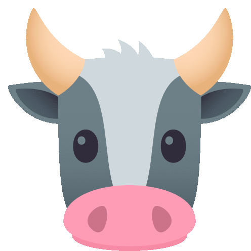 Cow Face Nature Sticker - Cow Face Nature Joypixels Stickers