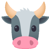 Cow Face Nature Sticker