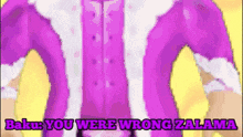 a pixelated image of a person with the words baku you were wrong zalama on the bottom