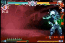 a video game with susanoo and ragna fighting