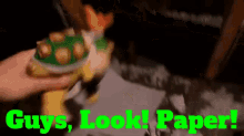 Sml Bowser Junior GIF - Sml Bowser Junior Guys Look Paper GIFs