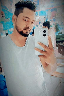 a man is taking a selfie with his phone