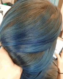 Metallic Blue Hair GIF - Colored Hair Metallic Blue Dyed Hair GIFs