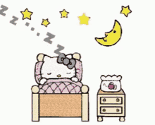 Good Night Sleeping GIF - Good Night Sleeping Hello Kitty GIFs