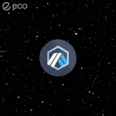 a logo for a company called eco is surrounded by a blue circle