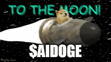 Aidoge To The Moon Memes Goofy Ahh Pictures GIF - Aidoge To The Moon To The Moon Moon GIFs