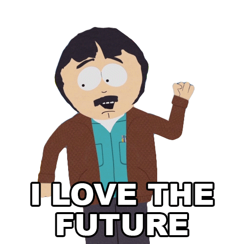 I Love The Future Randy Marsh Sticker - I Love The Future Randy Marsh South Park Stickers