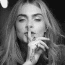 Cara Delevingne Shhh GIF - Cara Delevingne Shhh Shut Up GIFs