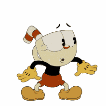 delighted cuphead the cuphead show happy glad