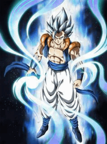 DragonBall GT - Goku & Vegeta Fuse ~ Gogeta SSJ4 (Remastered 720p HD)  [Original] on Make a GIF