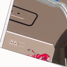 a cartoon drawing of a person laying on a table