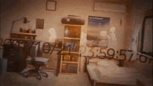 a room with a poster on the wall that says jet stream