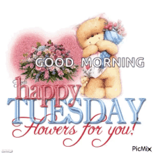 Happy Tuesday Flowers For You GIF