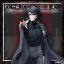 a picture of a female chief is displayed on a computer screen